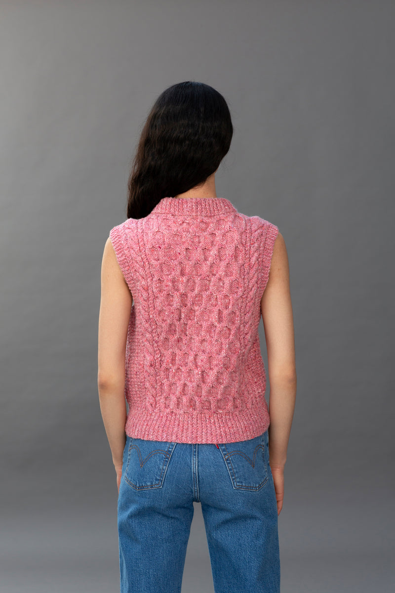 Sleeveless Aran Knit