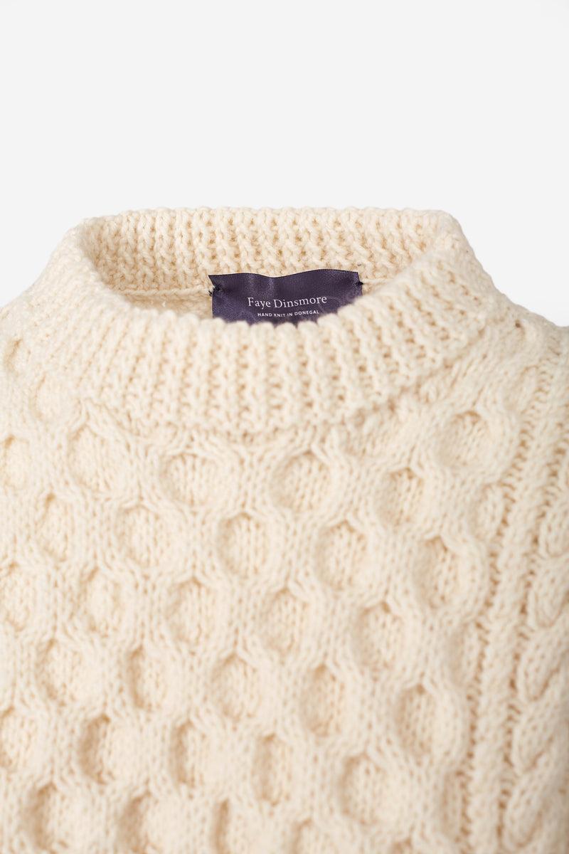 Aran Knit Crop Sweater